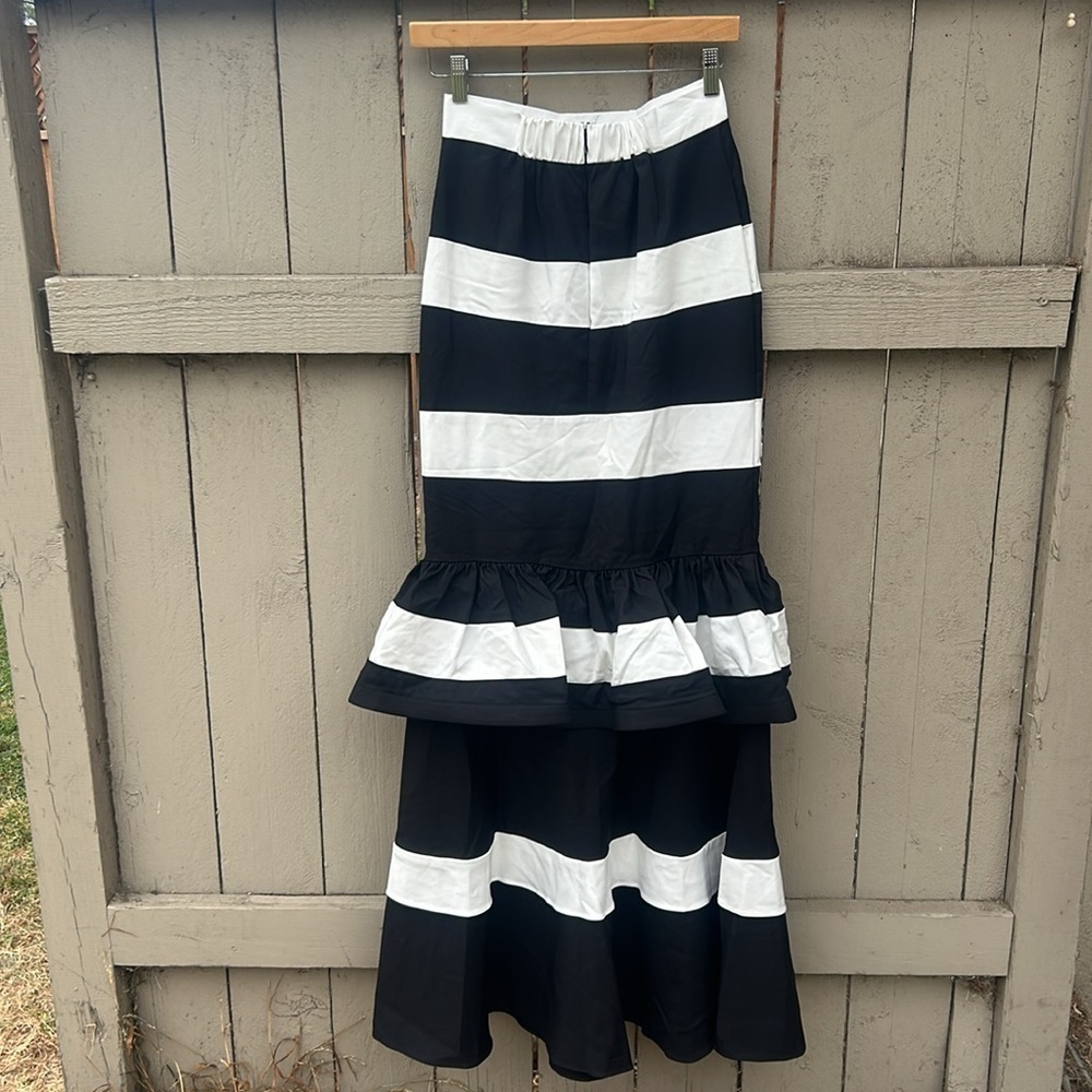 CQ by CQ Tiered Maxi Skirt Punk Goth Beetlejuice Festival Winona Ryder Sz S - Picture 4 of 8